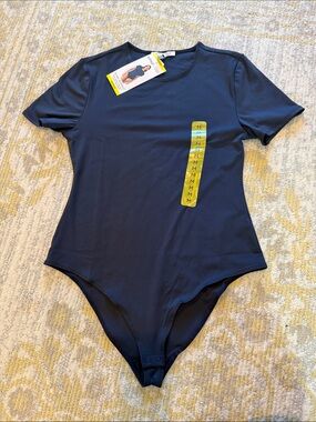 Women’s Navy Short-Sleeve One-Piece Body Suit